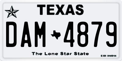 TX license plate DAM4879