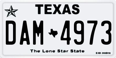 TX license plate DAM4973