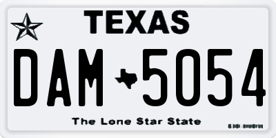 TX license plate DAM5054