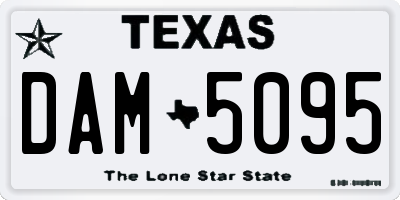 TX license plate DAM5095