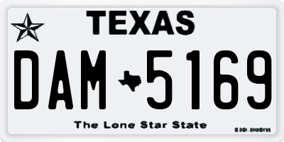 TX license plate DAM5169