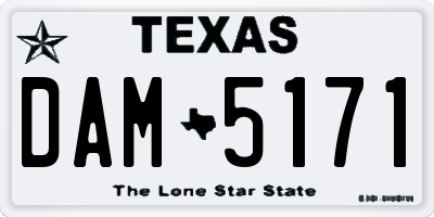 TX license plate DAM5171