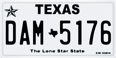 TX license plate DAM5176