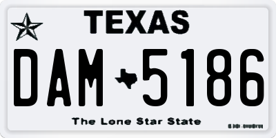 TX license plate DAM5186