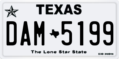 TX license plate DAM5199
