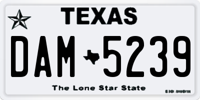 TX license plate DAM5239