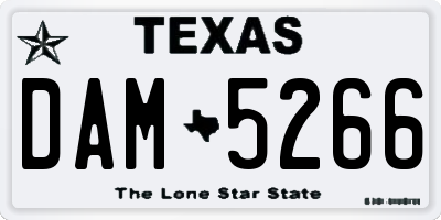 TX license plate DAM5266