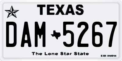 TX license plate DAM5267