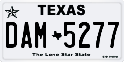 TX license plate DAM5277