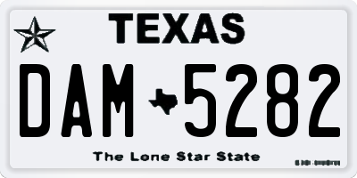 TX license plate DAM5282