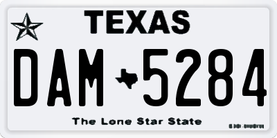 TX license plate DAM5284