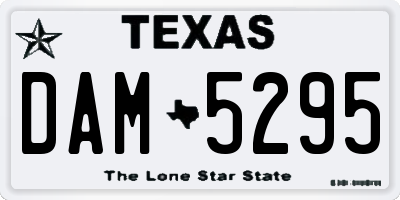 TX license plate DAM5295