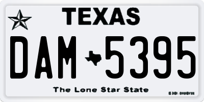 TX license plate DAM5395