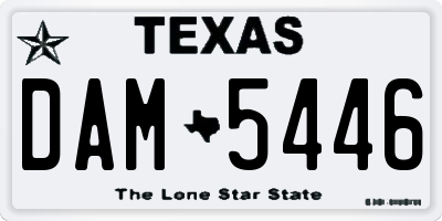 TX license plate DAM5446