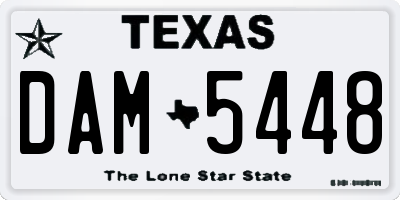 TX license plate DAM5448
