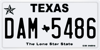 TX license plate DAM5486