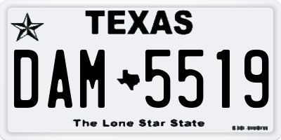 TX license plate DAM5519