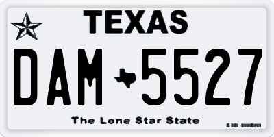 TX license plate DAM5527