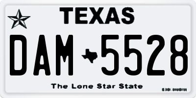 TX license plate DAM5528