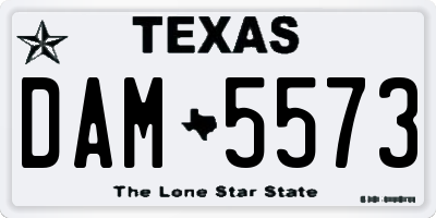TX license plate DAM5573