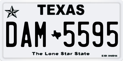 TX license plate DAM5595
