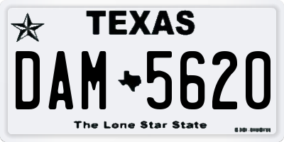 TX license plate DAM5620