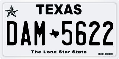 TX license plate DAM5622