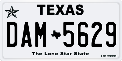 TX license plate DAM5629