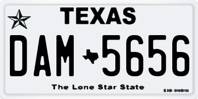 TX license plate DAM5656