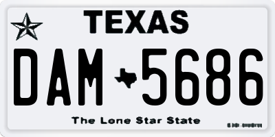 TX license plate DAM5686