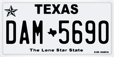 TX license plate DAM5690