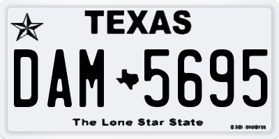 TX license plate DAM5695