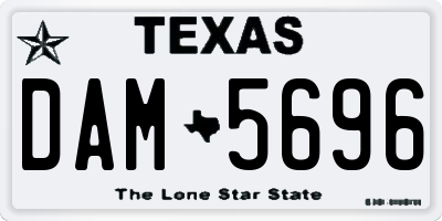 TX license plate DAM5696