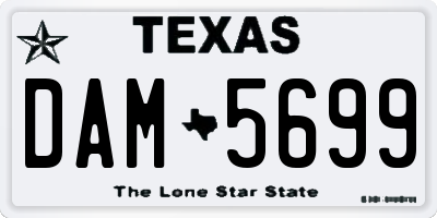 TX license plate DAM5699
