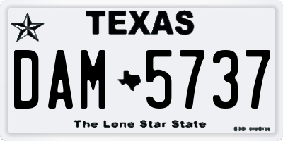 TX license plate DAM5737
