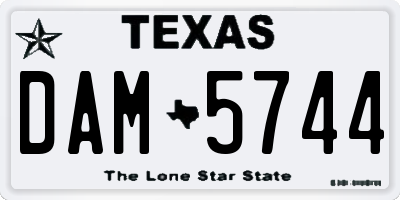 TX license plate DAM5744