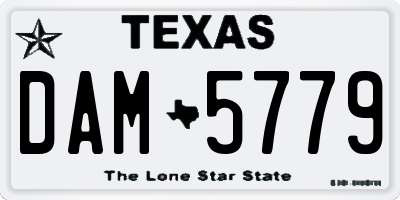 TX license plate DAM5779