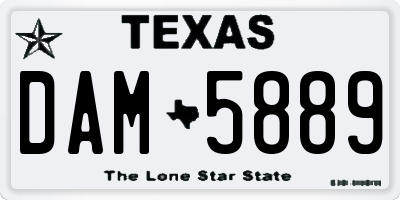 TX license plate DAM5889