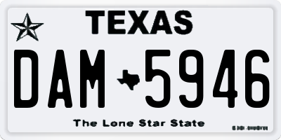 TX license plate DAM5946