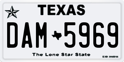 TX license plate DAM5969