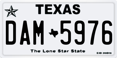 TX license plate DAM5976