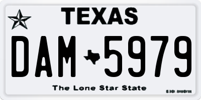 TX license plate DAM5979