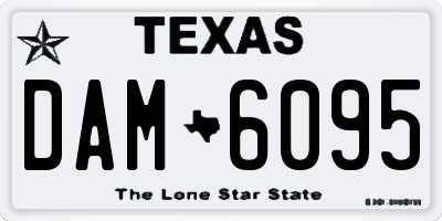 TX license plate DAM6095