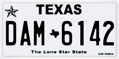 TX license plate DAM6142