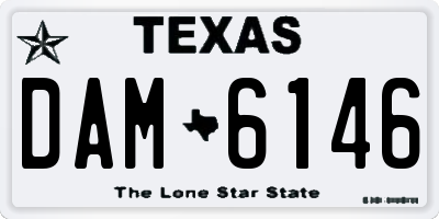 TX license plate DAM6146