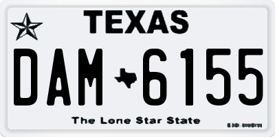 TX license plate DAM6155