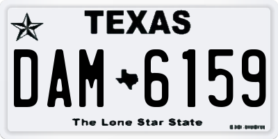 TX license plate DAM6159