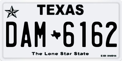 TX license plate DAM6162