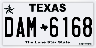 TX license plate DAM6168