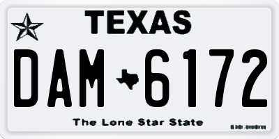 TX license plate DAM6172